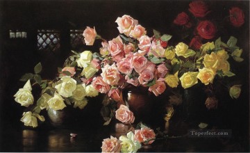  floral Pintura Art%C3%ADstica - Rosas pintor Joseph DeCamp floral